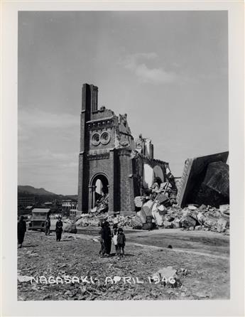 (NAGASAKI & SASEBO, JAPAN) Group of 100 plus photographs by an American military photographer depicting the epicenter and periphery of